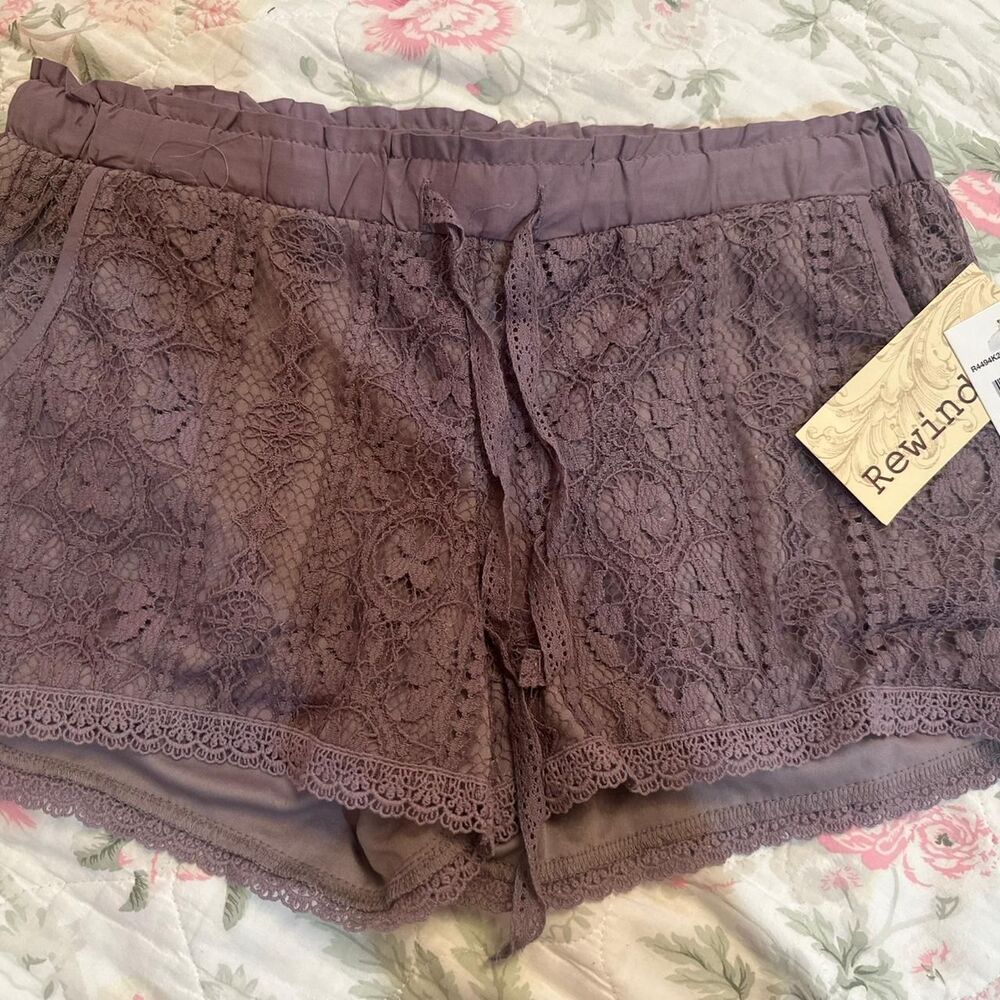 Rewind Women's Purple and Brown Shorts